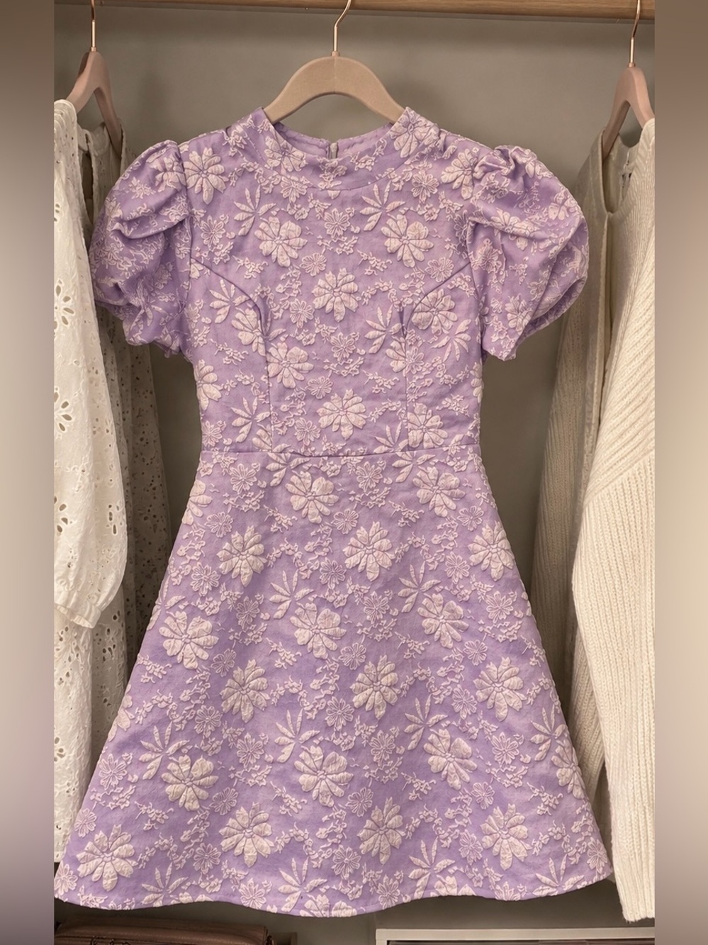 Lavender Floral Dress – Size S